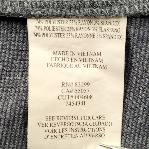 Tiana B. Grey Knit Dress with Ruffle Neckline size Petite Medium - Picture 8 of 10